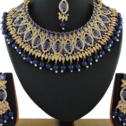 VATSALYA creation Gold Plated Stones Studded Jewellery Set-image-71
