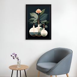 Giftii Black & Green Wood Floral and Botanical Wall Paintings-image-49