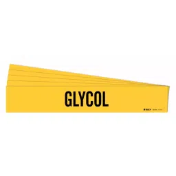 BRADY Vinyl Pipe Marker Glycol Yellow and Black 2-1/4 x 14 x 0.004 inch, 781YG2 (Pack of 5)-image-86