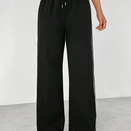 TABADTOD Women Striped Relaxed Loose Fit Trousers-image-49