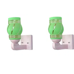 Somil Premium Designer Glass Wall / Night Lamp Elegant & Stylish Dcor Accent for Modern Interiors, color- Green, Size- 20 X 25 X 24.5 CM-image-97