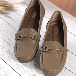 Metro Women Slip On Round Toe Loafers-image-82