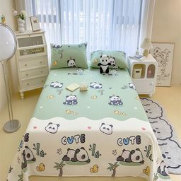 JC HOME Blue & White Printed 220 TC Pure Cotton King Bedsheet Set 2.30 m x 2.50 m-image-52