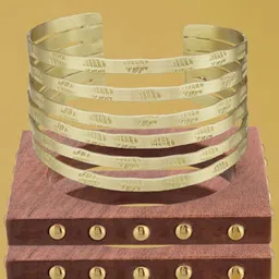 ATIBELLE Set Of 3 Gold-Plated Twisted Shaped Wooden Bangles-41