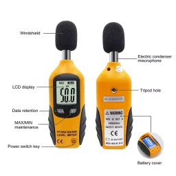generic Real Instruments HT 80A Digital Handheld Sound Level Audio Volume Noise Meter Tester 30-130dB image 2