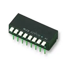 ALCOSWITCH - TE CONNECTIVITY SWITCH, DIL, PIANO, 8WAY, ADP0804-12