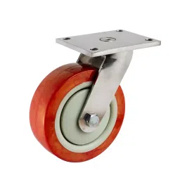 MUVALL Castor Wheel Polyurethane Swivel Type 100x50 mm Wheel Size, FSS304 S 100 50 PUB(W)-19