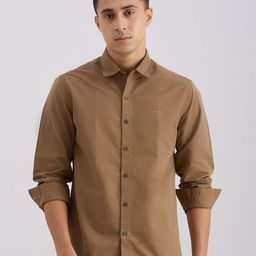 VALEN CLUB Men Solid Spread Collar Pure Cotton Casual Shirt-image-98