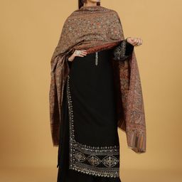 La Vastraa Women Paisley Woven Design Shawl-image-51
