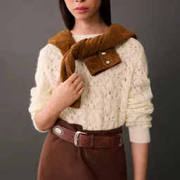 MANGO Open Knit Pullover-image-62