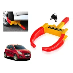 Auto Pearl Adjustable Anti Theft Yellow, Red Wheel Clamp Lock Compatible with Maruti Suzuki Ritz-image-45