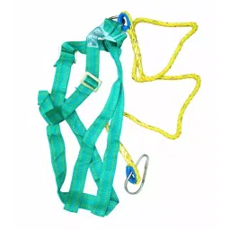 SSWW Simple Hook Single Rope Full Body Safety Harness Stainless Steel & Polyester Green Free Size (Pack of 100 Piece)-image-52