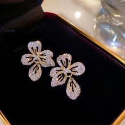 Estailo fashion Artificial Stones Studded Floral Studs-image-98