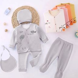 Fancy Walas Kids 5-Piece Pure Cotton Baby Apparel Gift Set-24