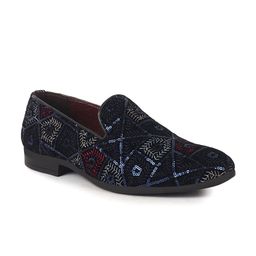 FAUSTO Men Woven Design Velvet Mojaris-image-80