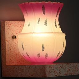 SOMIL Pink Glass Cylinder Printed Wall Lamps-picture-41