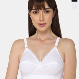 NAIDU HALL Pack Of 2 Full Coverage Non Padded Cotton Everyday Bras With All Day Comfort-image-21