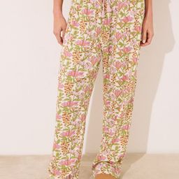 women'secret Floral Printed Pure Cotton Lounge Pants-image-98