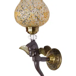Fos Lighting Brown & Gold-Toned Printed Aluminium Contemporary Wall Lamp-image-31