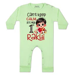 Arvesa Kids-Unisex Green Cotton Rompers-picture-9