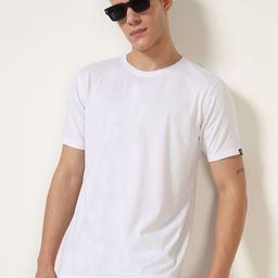 Bushirt Men Solid Round Neck Cotton T-shirt-picture-23