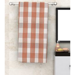 Athom Living 100% Cotton Bath Towel Pin Stripes Print - Red-image-83