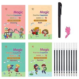 Uniquebuyin Sank Magic Reusable Tracing Book Pack of 4 - English-26