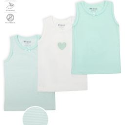 Mi Arcus Baby Girl Cotton Sleeveless Heart Print Striped Vests Pack of 3 Blue-picture-43