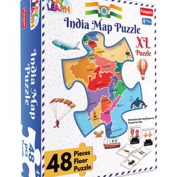 Funskool Play & Learn Educational India Map Jigsaw Puzzle Large Size Multicolour - 48 Pieces-17