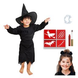 Sarvda Halloween Theme Unisex Witch & Wizard Costume Set - Black-image-97