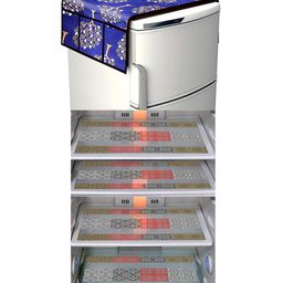 Dakshya Industries Fridge Top Cover and Fridge Mat Combo Set of 5-picture-9