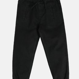 MINI KLUB Cotton Denim Solid Pant - Black-image-55