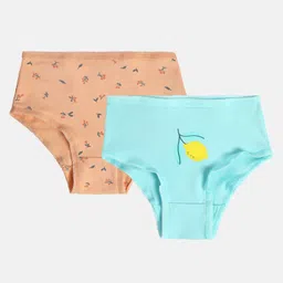 MINI KLUB Cotton Pack Of 2 Fruits Printed Panties - Green & Pink-picture-12