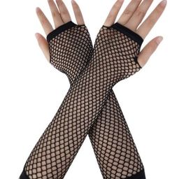 Tipy Tipy Tap Knitted Solid Fingerless Gloves - Black-image-94