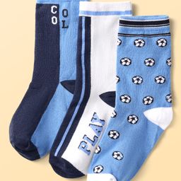 Pine Kids Knit Ankle Length Silvadur Antimicrobial Socks With Football Print(Colour May Vary)-image-28