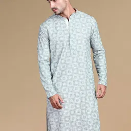 Sanwara Men Geometric Embroidered Sequinned Kurta-image-81