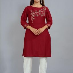 NUPITAL Women Maroon Kurta Sets-picture-44