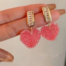 DressBerry Gold-Plated Alloy Crystals Drop Earrings-picture-2