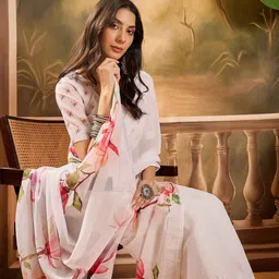 Sangria Printed With Beads & Stone Saree With Blouse Piece-picture-29