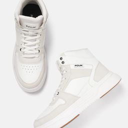 FCUK Men Colourblocked Mid-Top Sneakers-image-54