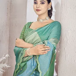 TASRIKA Mirror Work Tissue Saree-image-81