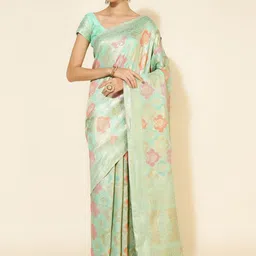 KALINI Woven Design Zari Silk Blend Saree-image-71