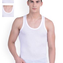 Dollar Bigboss Men Solid Pack of 3 Cotton Vests MDVE-04-PO3-image-79