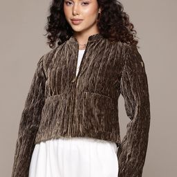 Label Ritu Kumar Velvet Tailored Jacket-74