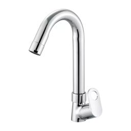 Jabra Swan Neck Tap (M) Prime Series Brass Chrome Finish Deck Mount Silver-image-81