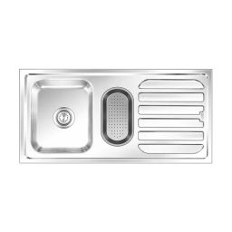 Nirali BG Kitchen Sink D'signo Series Big 1220x510 mm (48x20 inch) Anti-Scratch Finish Stainless Steel, Fabulous-image-51