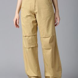 CORSICA Women Relaxed Straight Leg Loose Fit Cotton Parachute Trousers-image-16