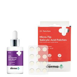 The Derma co. Set of 10% Niacinamide Serum & Micro-Tip Salicylic Acid Acne Patches-26