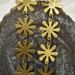 BDIVA Gold-Plated Snowflake Drop Earrings-31