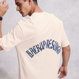 WROGN Typography Printed Pure Cotton Oversized T-shirt-image-61